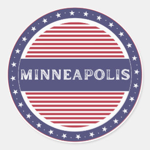 Adesivo Redondo Emblema do Orgulho da Cidade de Minneapolis – Iden