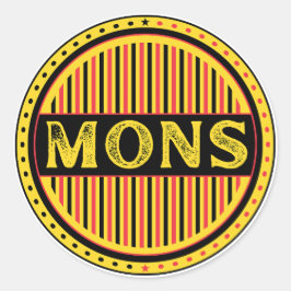 Adesivo Redondo Emblema do Orgulho da Cidade de Mons – Identidade