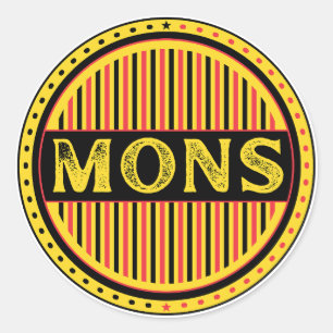 Adesivo Redondo Emblema do Orgulho da Cidade de Mons – Identidade