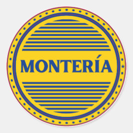 Adesivo Redondo Emblema do Orgulho da Cidade de Monteria – Identid