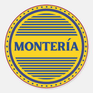 Adesivo Redondo Emblema do Orgulho da Cidade de Monteria – Identid