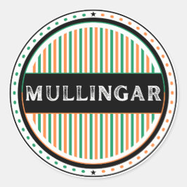 Adesivo Redondo Emblema do Orgulho da Cidade de Mullingar – Identi