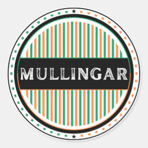 Adesivo Redondo Emblema do Orgulho da Cidade de Mullingar – Identi