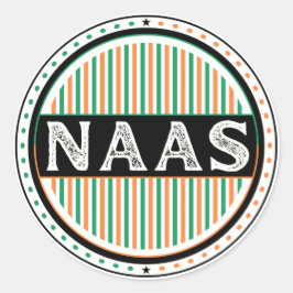 Adesivo Redondo Emblema do Orgulho da Cidade de Naas – Identidade