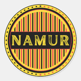 Adesivo Redondo Emblema do Orgulho da Cidade de Namur – Identidade