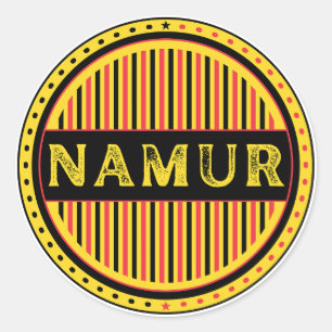 Adesivo Redondo Emblema do Orgulho da Cidade de Namur – Identidade
