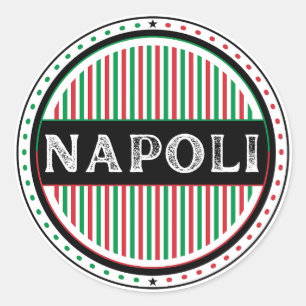 Adesivo Redondo Emblema do Orgulho da Cidade de Nápoles – Identida