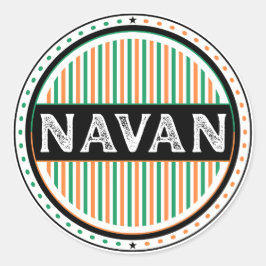 Adesivo Redondo Emblema do Orgulho da Cidade de Navan – Identidade
