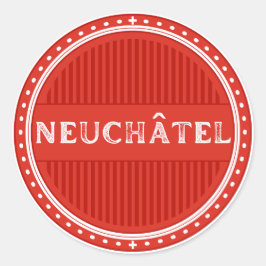 Adesivo Redondo Emblema do Orgulho da Cidade de Neuchatel – Identi