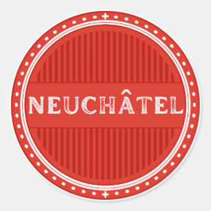 Adesivo Redondo Emblema do Orgulho da Cidade de Neuchatel – Identi