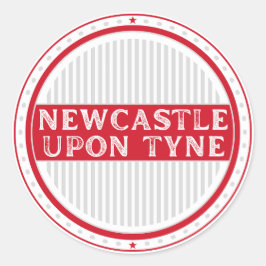 Adesivo Redondo Emblema do Orgulho da Cidade de Newcastle – Identi