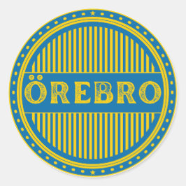 Adesivo Redondo Emblema do Orgulho da Cidade de Örebro – Identidad