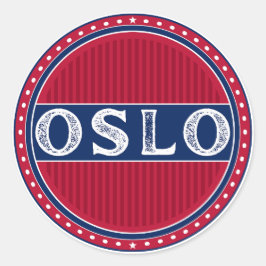 Adesivo Redondo Emblema do Orgulho da Cidade de Oslo – Identidade