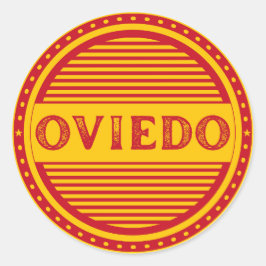 Adesivo Redondo Emblema do Orgulho da Cidade de Oviedo – Identidad