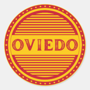 Adesivo Redondo Emblema do Orgulho da Cidade de Oviedo – Identidad