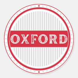 Adesivo Redondo Emblema do Orgulho da Cidade de Oxford – Identidad