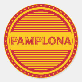 Adesivo Redondo Emblema do Orgulho da Cidade de Pamplona – Identid