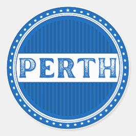 Adesivo Redondo Emblema do Orgulho da Cidade de Perth – Identidade