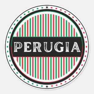 Adesivo Redondo Emblema do Orgulho da Cidade de Perugia – Identida