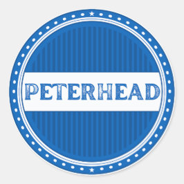 Adesivo Redondo Emblema do Orgulho da Cidade de Peterhead – Identi