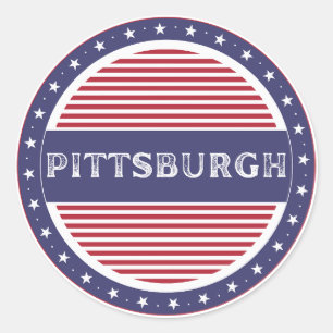 Adesivo Redondo Emblema do Orgulho da Cidade de Pittsburgh – Ident