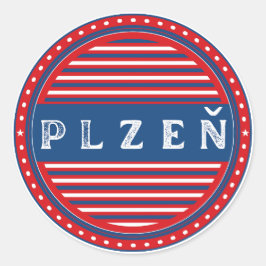 Adesivo Redondo Emblema do Orgulho da Cidade de Plzeň – Identidade