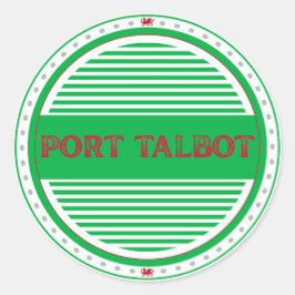 Adesivo Redondo Emblema do Orgulho da Cidade de Port Talbot – Iden