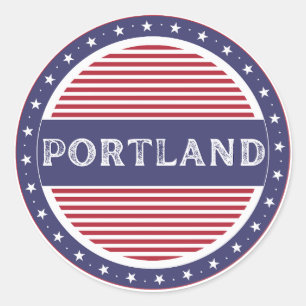 Adesivo Redondo Emblema do Orgulho da Cidade de Portland – Identid
