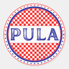 Adesivo Redondo Emblema do Orgulho da Cidade de Pula – Identidade