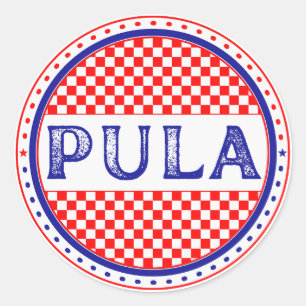 Adesivo Redondo Emblema do Orgulho da Cidade de Pula – Identidade