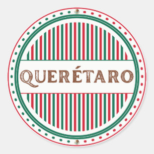 Adesivo Redondo Emblema do Orgulho da Cidade de Queretaro – Identi