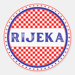 Adesivo Redondo Emblema do Orgulho da Cidade de Rijeka – Identidad
