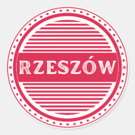 Adesivo Redondo Emblema do Orgulho da Cidade de Rzeszow – Identida