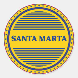 Adesivo Redondo Emblema do Orgulho da Cidade de Santa Marta – Iden