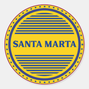 Adesivo Redondo Emblema do Orgulho da Cidade de Santa Marta – Iden