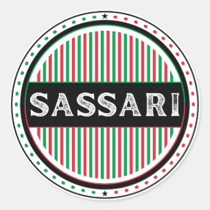 Adesivo Redondo Emblema do Orgulho da Cidade de Sassari – Identida