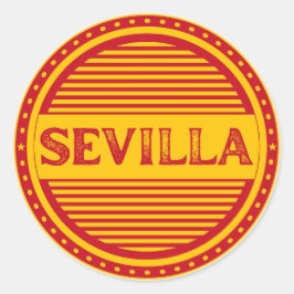 Adesivo Redondo Emblema do Orgulho da Cidade de Sevilha – Identida