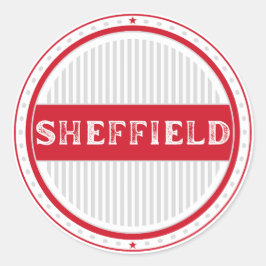 Adesivo Redondo Emblema do Orgulho da Cidade de Sheffield – Identi