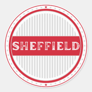 Adesivo Redondo Emblema do Orgulho da Cidade de Sheffield – Identi