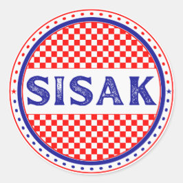 Adesivo Redondo Emblema do Orgulho da Cidade de Sisak – Identidade