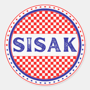 Adesivo Redondo Emblema do Orgulho da Cidade de Sisak – Identidade