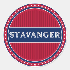 Adesivo Redondo Emblema do Orgulho da Cidade de Stavanger – Identi