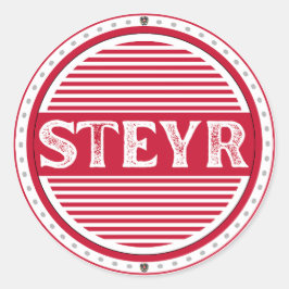 Adesivo Redondo Emblema do Orgulho da Cidade de Steyr – Identidade
