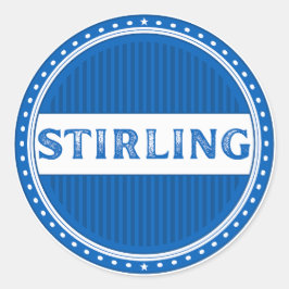 Adesivo Redondo Emblema do Orgulho da Cidade de Stirling – Identid