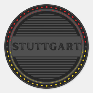 Adesivo Redondo Emblema do Orgulho da Cidade de Stuttgart – Identi