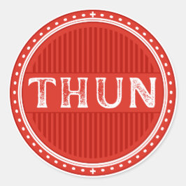 Adesivo Redondo Emblema do Orgulho da Cidade de Thun – Identidade
