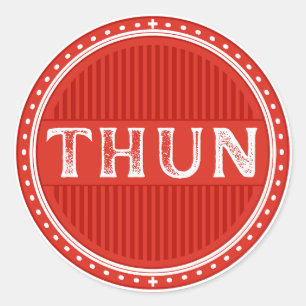 Adesivo Redondo Emblema do Orgulho da Cidade de Thun – Identidade 