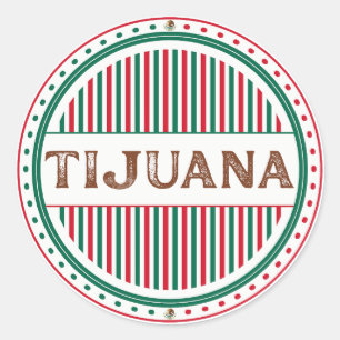 Adesivo Redondo Emblema do Orgulho da Cidade de Tijuana – Identida