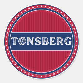 Adesivo Redondo Emblema do Orgulho da Cidade de Tønsberg – Identid