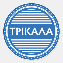 Adesivo Redondo Emblema do Orgulho da Cidade de Trikala – Identida